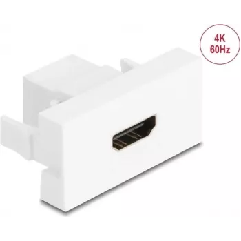 DeLOCK 90850 Kontaktligzda 2 x HDMI Balts Vīrišķais Savienotājs