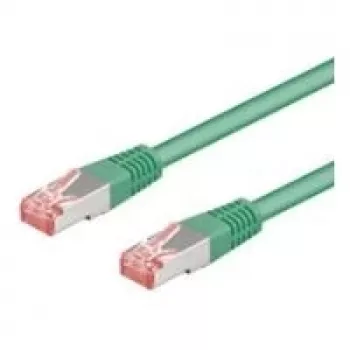 Wentronic Goobay CAT 6 Patch Kabelis, S/FTP (PiMF), Zaļš, 1 m - LSZH Halogēns Brīvs, Vara (68289)