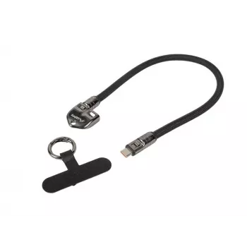 USB-C kabelis LANBERG CA-CMCM-10LN-0003-BK 0.3 m 240W Melns