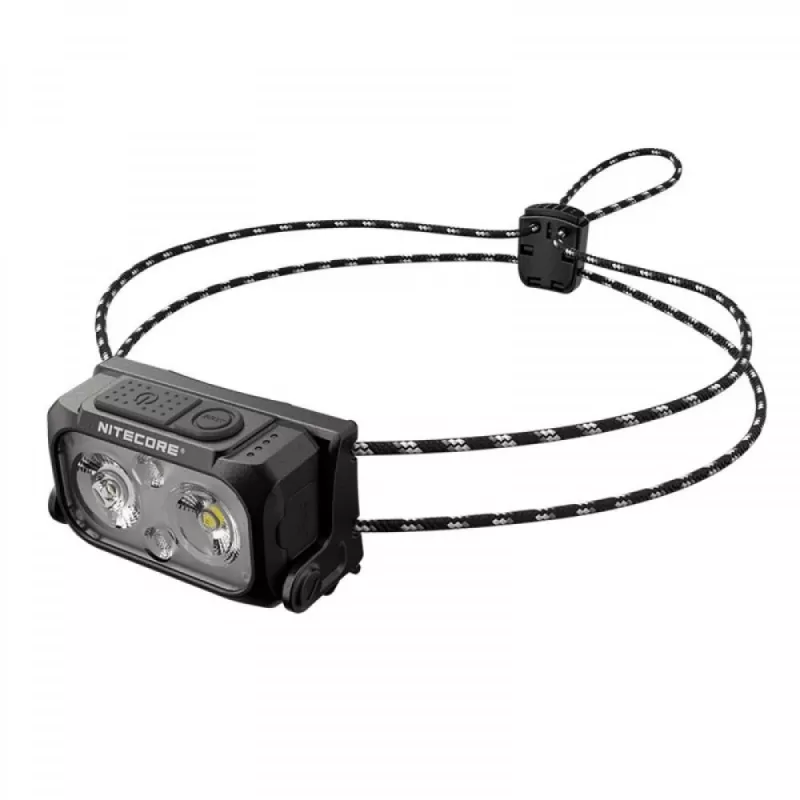 Galvaslampa Nitecore NU21 360 lūmeni Midnight Shadow — kompakta uzlādējama galvaslampa, 360 lm jauda