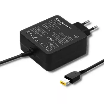 Barošanas adapteris QOLTEC 51766 65W AC-DC 20V 3.25A IBM/Lenovo, melns, 1.75m kabelis