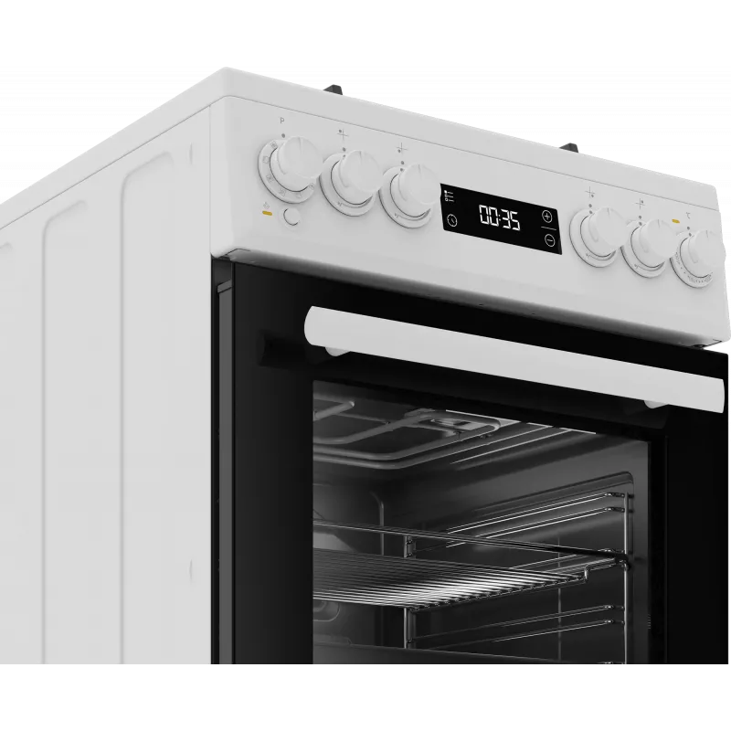 Gāzes plīts un elektriskā cepeškrāsns BEKO FSM51339DWDS 50 cm, balta, energoklase A