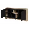 Cama PORTO 2D kumode 150x38x77 ozols/melns