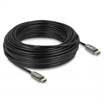 DELOCK aktīvs optiskais DisplayPort 2.1 kabelis 8K 60Hz 40Gbps 30 m
