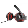 Vadu spēļu austiņas GEMBIRD GHS-03 — 20–20000 Hz, 2 m kabelis, 250 g, melna/sarkana