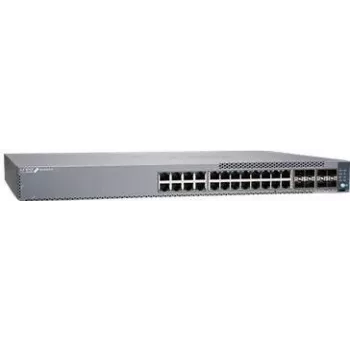 Juniper EX4100-F-24P 24-portu PoE+ slēdzis ar 4x 10G SFP+ augšupsaitēm un 4x 10G SFP+ stekēšanas portiem