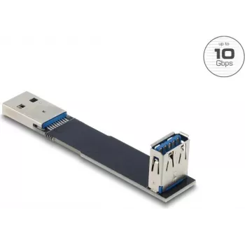 DELOCK 67423 dzimuma maiņas kabelis — USB Type-A uz Type-A, melns