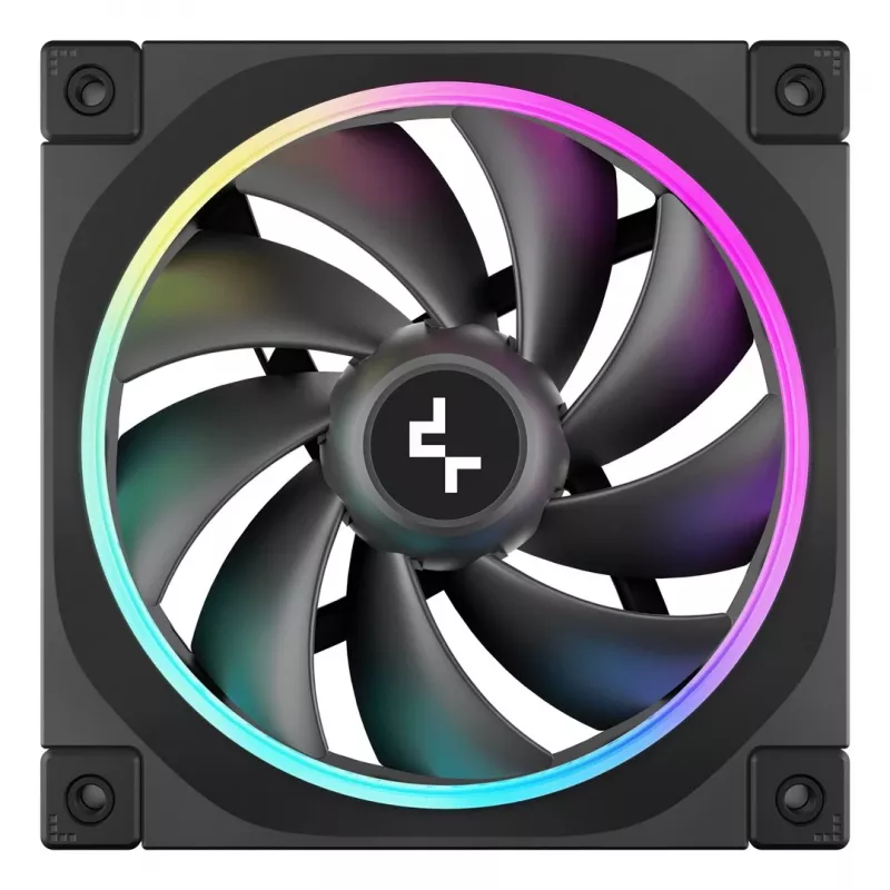 DeepCool FL12 korpusa ventilators, 120 mm, 500–2150 apgr./min, 32 dB, FDB, 12 V, melns