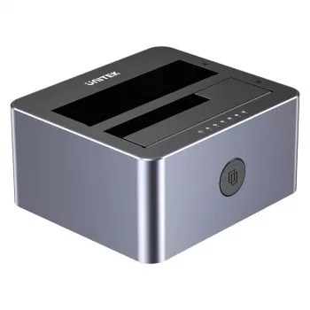 Dokstacija Unitek 51642 2.5/3.5 collu SATA diskiem, USB-C 10Gbps, 2 sloti, alumīnijs
