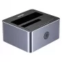 Dokstacija Unitek 51642 2.5/3.5 collu SATA diskiem, USB-C 10Gbps, 2 sloti, alumīnijs