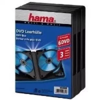 Hama DVD Box 6, Melns, Iepakojums - 3 gab.