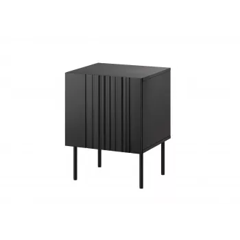 Naktsgaldiņu komplekts 2 gab. Cama Meble ISLA 44,5×40×59 cm matēts melns MDF/skaidu plātne
