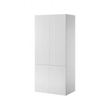 Skapis PAFOS 2D 90x55.5x198.5 cm balts matēts ar 2 plauktiem