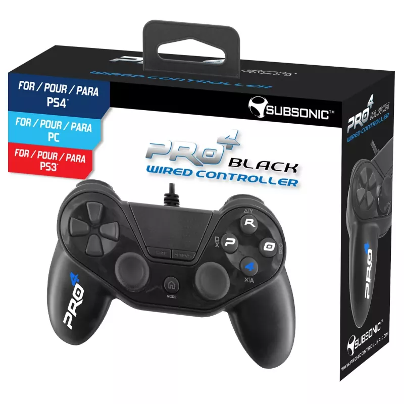 Vadu spēļu kontrolieris SUBSONIC SA5417 PS4, Melns