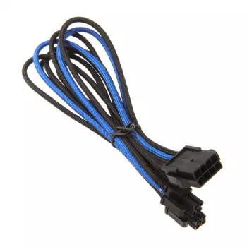 Silverstone EPS 8-Pin uz EPS/ATX 4+4-Pin kabelis, 300mm - melns (SST-PP07-EPS8BA)