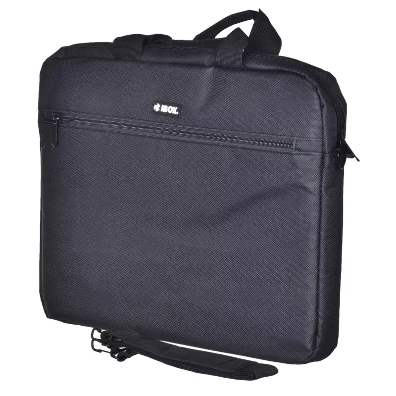 Portfelis IBOX TN6020 39,6 cm (15,6 collu) klēpjdatoriem — neilons, melns, plecu siksna