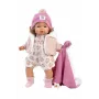 Leļļu mamma Llorens Babypuppe Lola 38 cm runājoša auduma un vinila lelle, ieteicamais vecums 3+