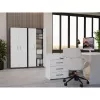 OLIV 2D CLOSED SHELVING UNIT, ANTHRACITE/Balts SET