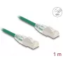 Tīkla kabelis DeLOCK RJ45 Cat.6A U/FTP Slim 1m Zaļš