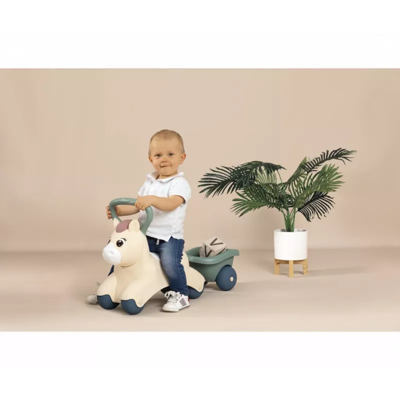 Little Smoby Baby Pony Veločums ar Piekabi
