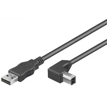 Microconnect USBAB1ANGLED USB kabelis USB 2.0 1 m USB A USB B Melns