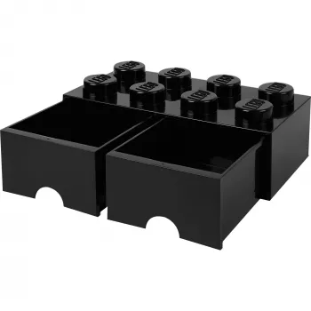 Atvilktne LEGO Room Copenhagen Brick 8 melna — glabāšanas atvilktne LEGO klucīšiem