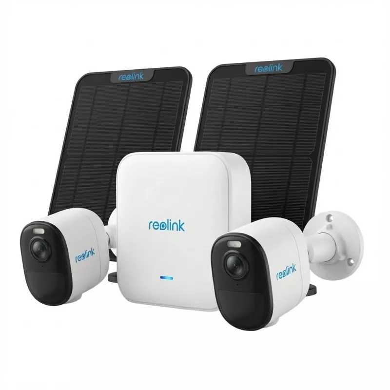 Novērošanas komplekts Reolink Hub 1 ar 2x Argus B350 kamerām un 2x saules paneļiem