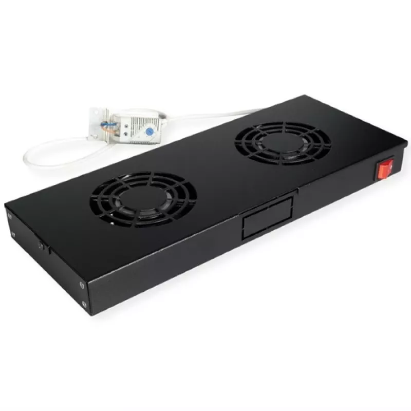 Ventilatoru bloks ROLINE 26.21.0271 — 19 collu dzesēšanas modulis ar 2 ventilatoriem un termostatu