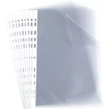 ELBA caurspīdīgā kabata, A4, PP, 0.06mm, Crystal Clear, atvērta augšdaļa, Eiropas perforācija, 230 x 307mm (M970506)