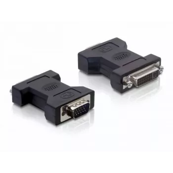 Delock VGA adapteris DVI-I (siev.) uz HD-15 VGA (tēviņš) ar spārnu skrūvēm (65017)