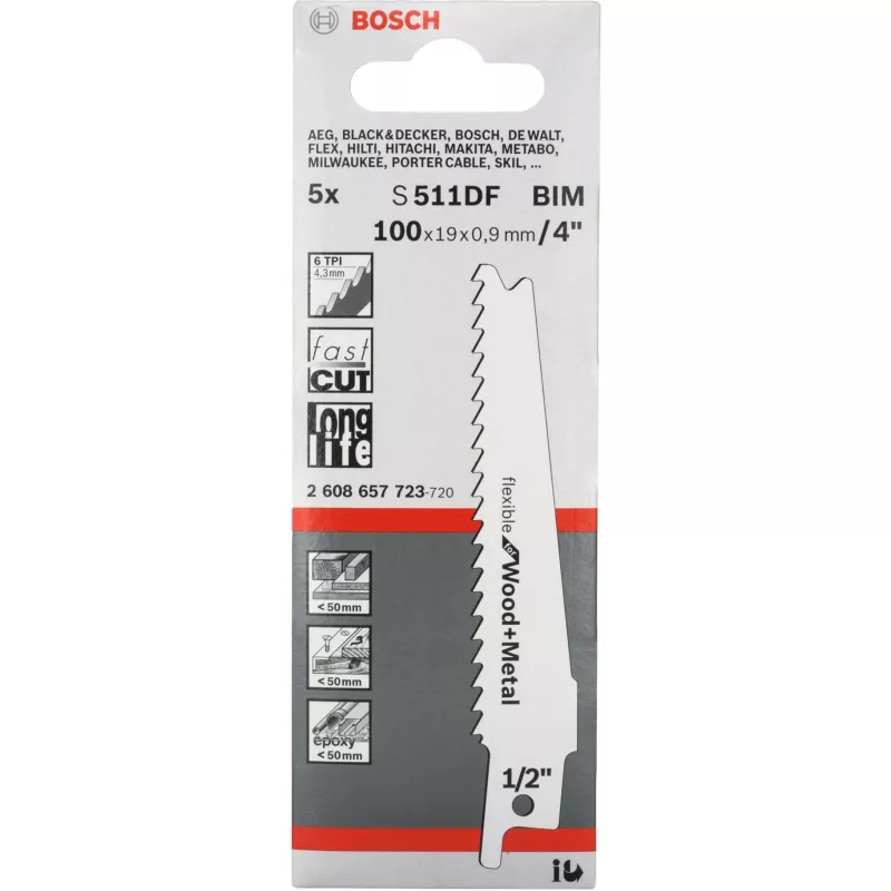 Bosch 2 608 657 723 zāģa asmens komplekts (5 gab.)