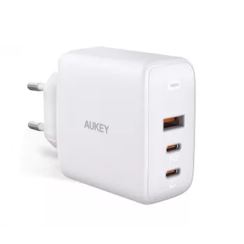 AUKEY PA-B6S Balts Omni a Mix GaN ātrās uzlādes lādētājs