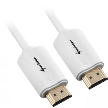 HDMI kabelis, spraudnis–spraudnis, balts, 1 m, HDMI 4K