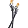 Helos - Savienojuma kabelis - RJ-45 (vīr.) uz RJ-45 (vīr.) - 15 m - SFTP - CAT 6a - āra, ar aizsargvāciņu - Melns