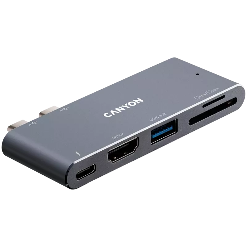 CANYON DS-5 5in1 Thunderbolt 3 4k Space Grey centrmezgls