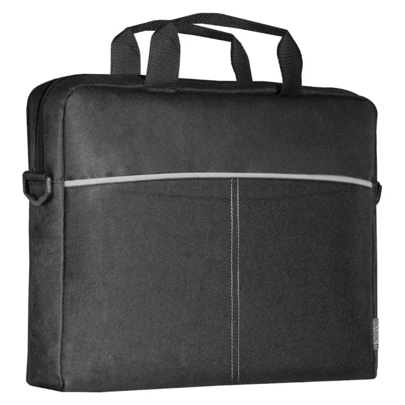 Soma klēpjdatoram DEFENDER Lite 39,6 cm (15,6 collu) Melna/Pelēka, poliesters, rāvējslēdzējs, rokturis, noņemama plecu siksna