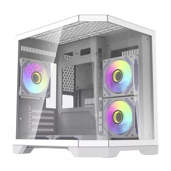 Datora korpuss Darflash FT350 + 5 aRGB ventilatori (balts)