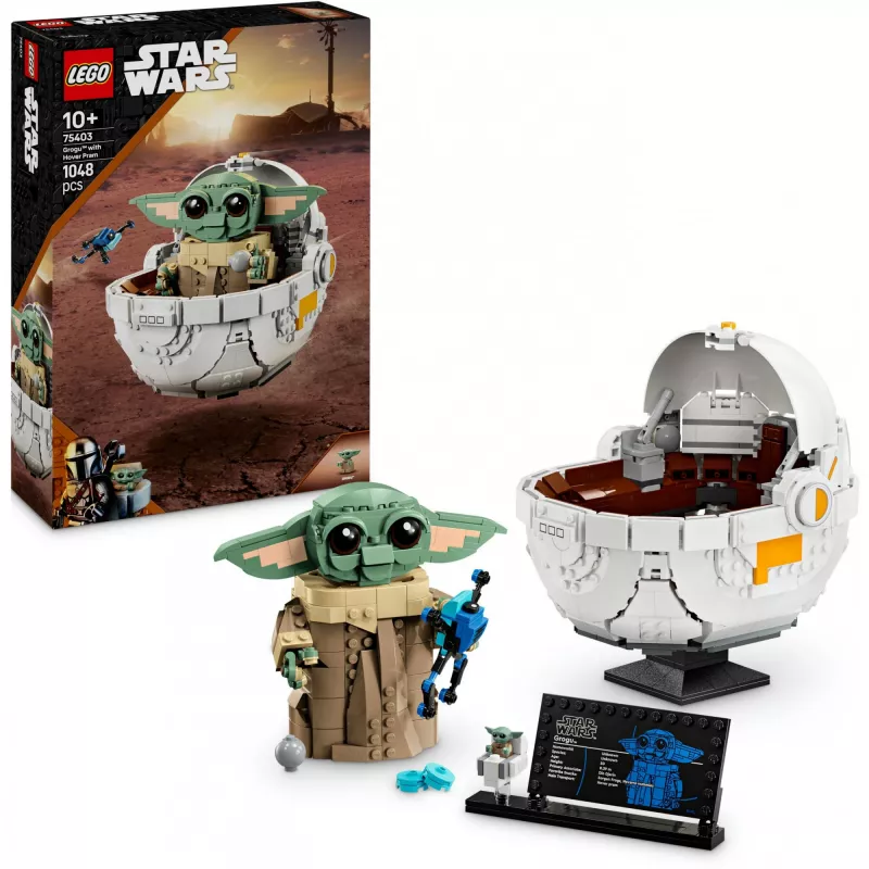 LEGO STAR WARS 75403 Grogu ar peldošu ratiņu