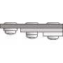 Aklā kniede GESIPA Polygrip 6,4x15 Al/Tērauds Standarta KS 1,5–9,0 mm, iepakojums 250 gab.