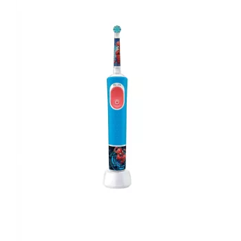 Elektriskā zobu birste Oral-B Vitality PRO Kids Spiderman, zila — bērnu zobu birste ikdienas lietošanai