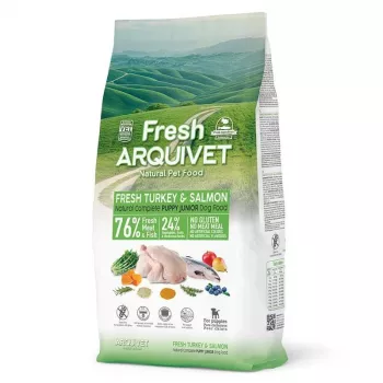 ARQUIVET Fresh Puppy Turkey and Salmon - pusmitra suņu barība - 10kg