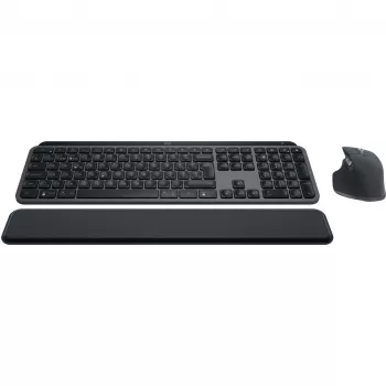 Logitech MX Keys S Combo tastatūra un pele, RF bezvadu + Bluetooth, QWERTZ Šveices izkārtojums, grafīta krāsa