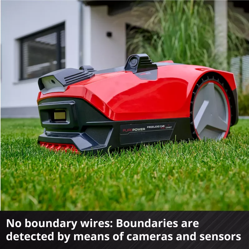 Power X-Change robotzāģētājs FREELEXO CAM PLUS 600 (sarkans/melns, Li-Ion akumulators Plus 4,0Ah, kamera + sensors)