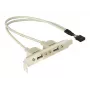 Slotbracket 1x iekšējais USB 5-pin uz 2x USB 2.0 ārējais DeLOCK 71000