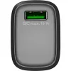 USB-A QC ātrais lādētājs (18 W) (melns)