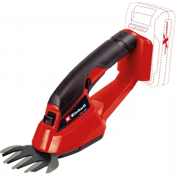 Bezvadu zāles šķēres Power X-Change GC-CG 18/1 Li-Solo, 18V (sarkana/melna, bez akumulatora un lādētāja)