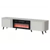 TV skapis Cama Meble Volare 200 x 39 x 49 cm smilškrāsā ar elektrisko kamīnu
