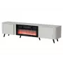 TV skapis Cama Meble Volare 200 x 39 x 49 cm smilškrāsā ar elektrisko kamīnu