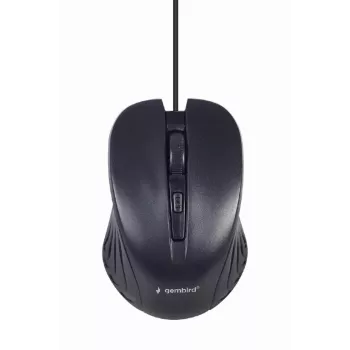 Vadu pilnizmēra tastatūra Gembird KBS-UM-04 USB QWERTY US English ar peli, melna, 1.5 m kabelis