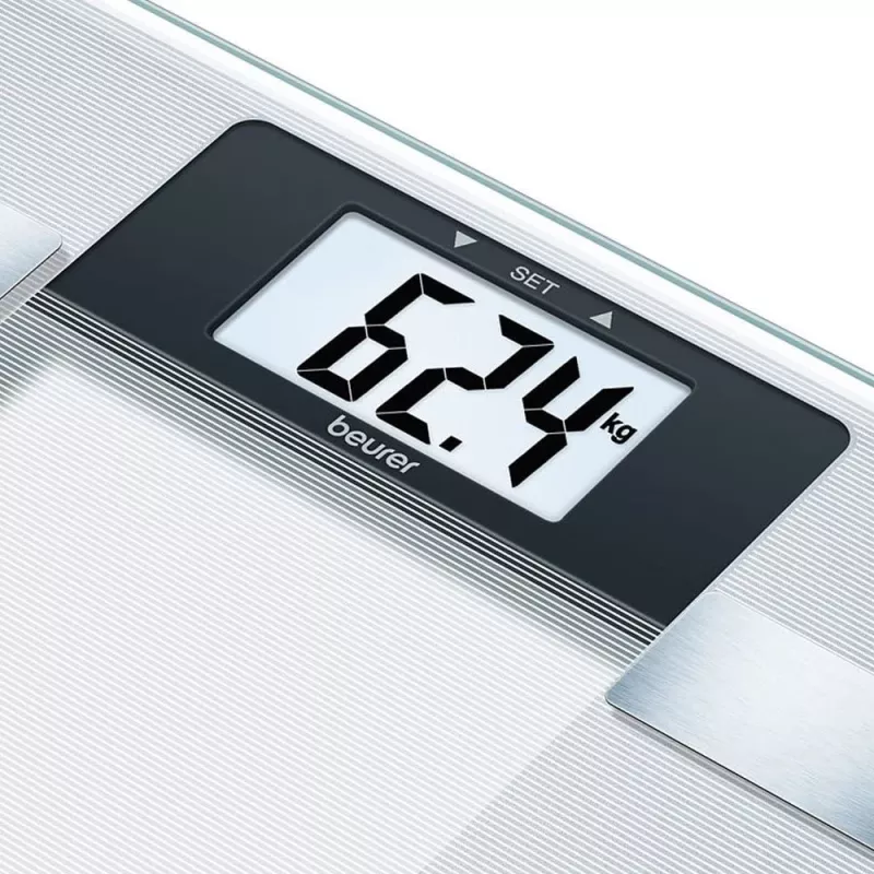 Personīgie svari Beurer BG 13 Square Grey, Caurspīdīgi